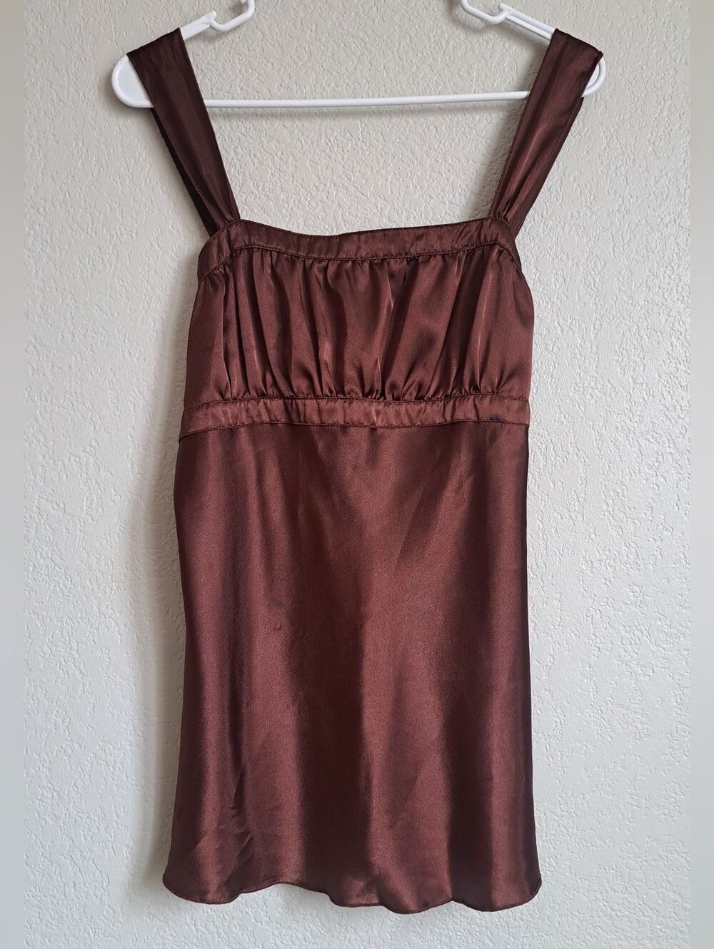 Self Esteem Vintage Y2K Brown Tie Back Tank Top Size XL